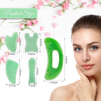 Treela 5 Pcs Gua Sha Facial Tools Set and 1 Pcs Body Gua Sha Massage Tool - Image 2