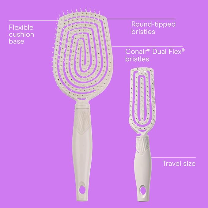 Conair Scalp Care Detangling hairbrush 2pk - Image 2