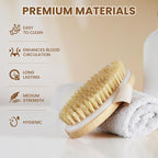 POPCHOSE Dry Brushing Body Brush, Natural Bristle Dry Skin Exfoliating Brush - Image 3