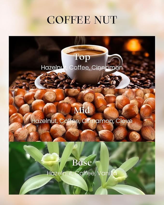 M&SENSE Coffee Nut Scented Vegan Soy Candles, No Toxin Naturally Scented - Image 3