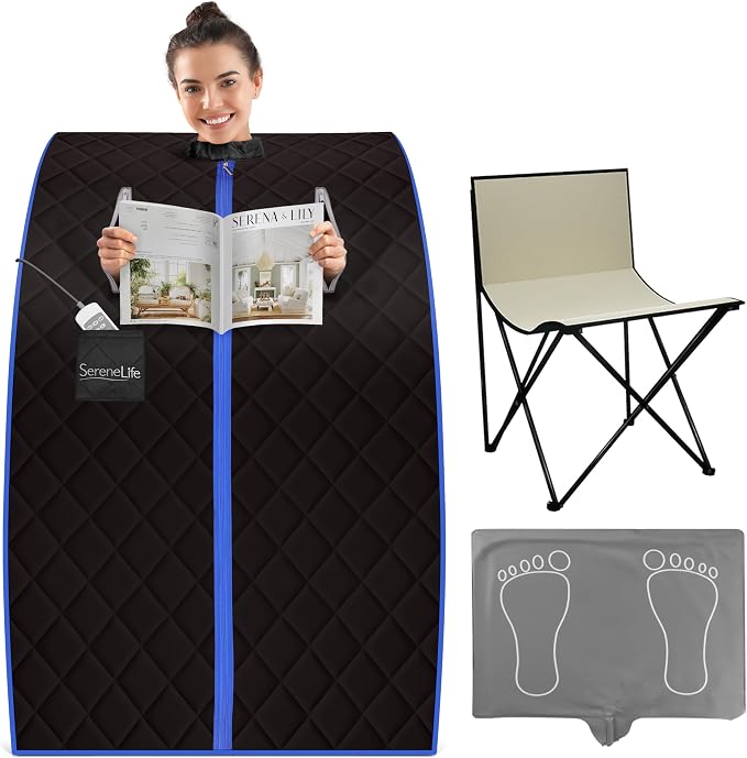 SereneLife Portable Sauna Box for Home, Infrared Sauna Tent by SereneLife