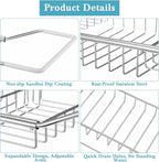 Cabilock Stainless Steel Expandable Bathtub Tray, Chrome Polished Telescopic - Image 5