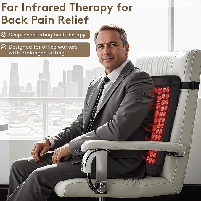 UTK Infrared Heating Pad for Back, Luxury Gift Design, 5X Deeper Pain Relief - Image 2