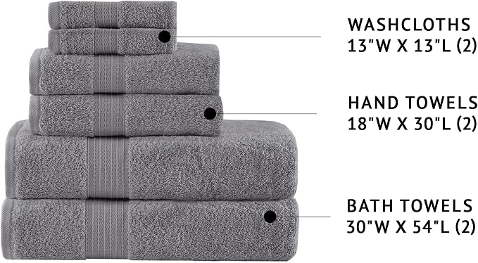 Madison Park Organic 100% Cotton Bathroom Towel Set, Hotel & Spa Quality Highly - Image 2