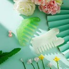 Geiserailie 2 Pcs Jade Combs Esthetician Supplies Massage Stone Hair Gua Sha - Image 5