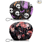 2 PCS Shower Cap Waterproof Double Layer Elastic Adjustable Reusable Hair Bath by BHAHB