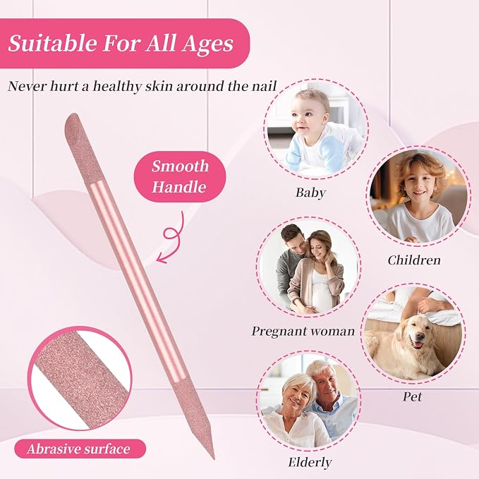 3Pcs Glass Cuticle Pusher, heemeei Dual-Ended Manicure Stick, Crystal Cuticle - Image 6