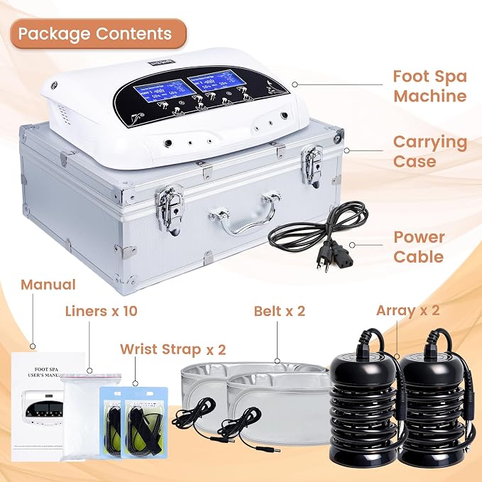 LeCuag Dual Ionic Foot Bath Detox Machine, Negative Ion Foot Spa Cleanse - Image 7