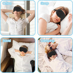 2 Pcs Black Plush Eye Mask Soft Sleeping Blindfold Eye Cover Comfortable Furry - Image 7
