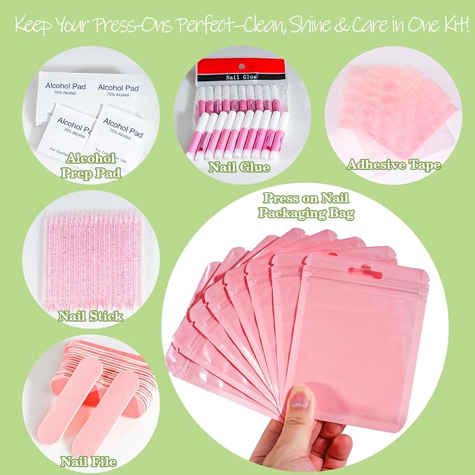 Press On Nail Tool Kit with Everything, Bebbtiy Press On Nail Prep Tool Kit - Image 3