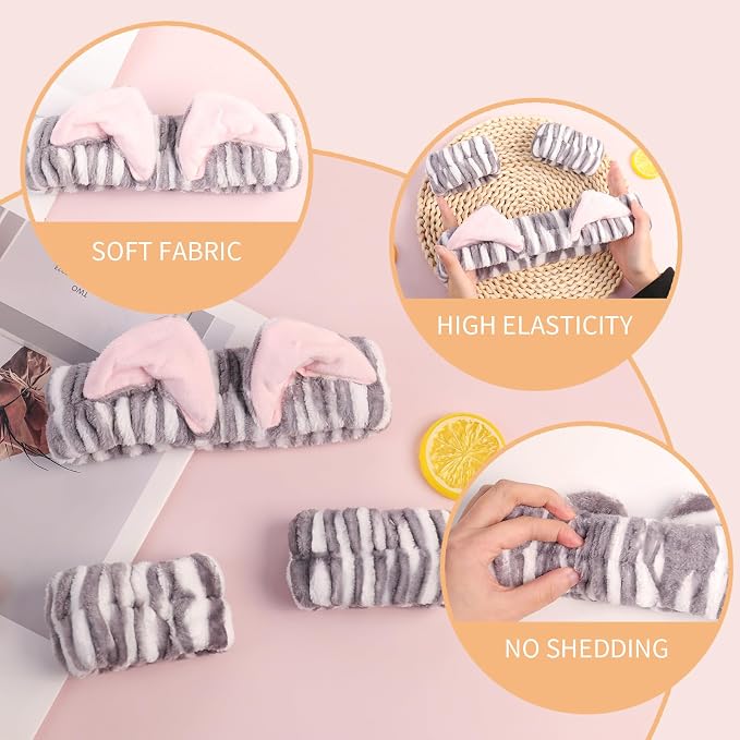 PERFECTSIGHT 2 Pack Cute Animal Headbands - Image 3