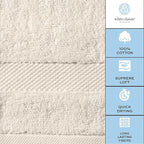 White Classic Luxury Ivory Hand Towels - Image 7