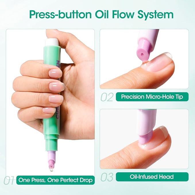Gellen 6ml Ceramic Cuticle Oil Pusher Pen, Cuticle Remover & Cuticle Oil Pen - Image 5