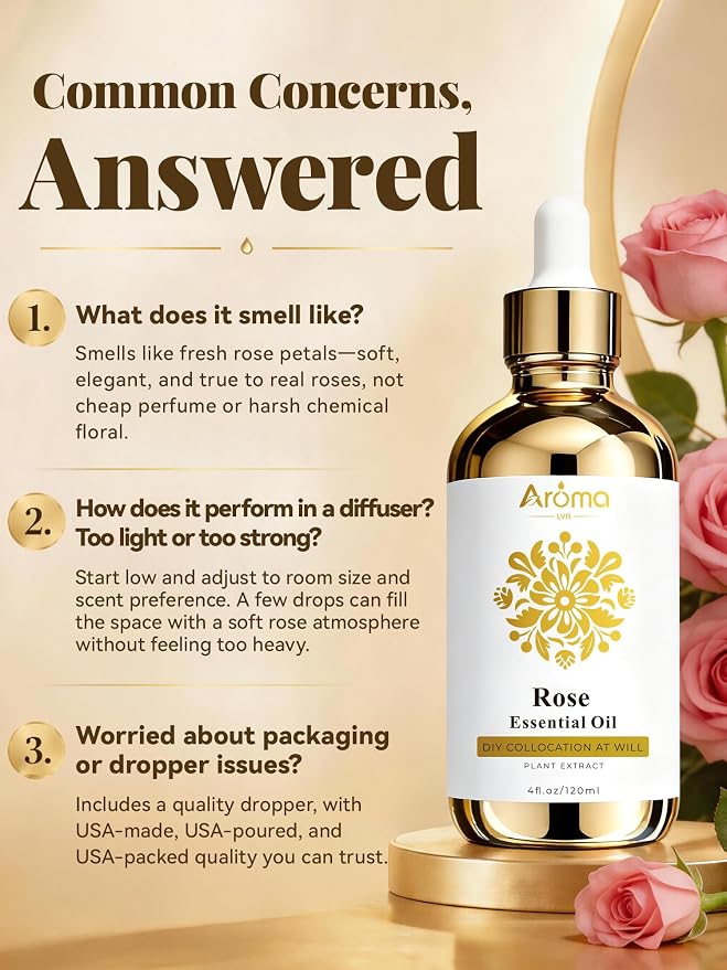Rose Essential Oil 4 Fl Oz - Image 4