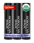 Moroccan Magic Organic Elderberry & Manuka Honey Lip Balm 3 Pack | by MoroccanMagic