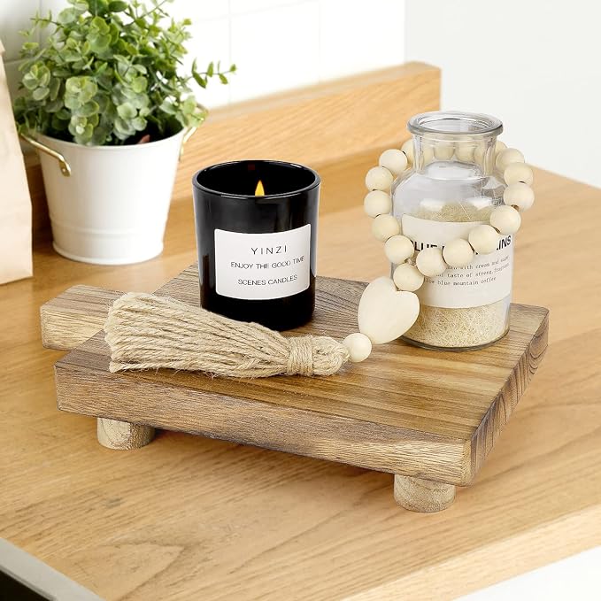 Handmade Wooden Tray, Practical Bathroom and Kitchen Decoration - Image 5