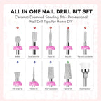 Makartt Nail Drill Bits:10Pcs Dimond Sanding Bit Sets - Image 2