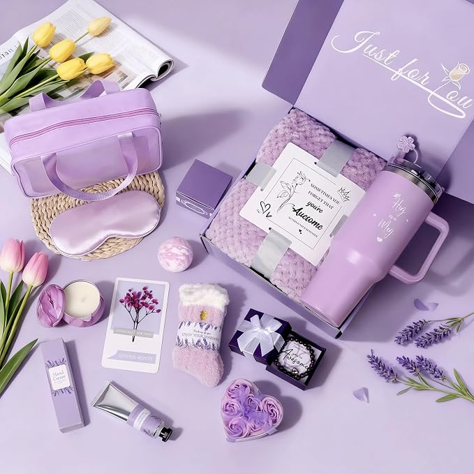 Birthday Gift for Women, Luxury Self Care Spa Gift Basket - Image 3