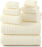 REDKISS Cream Microfiber Bath Towels Set 8 Piece by REDKISSOnline