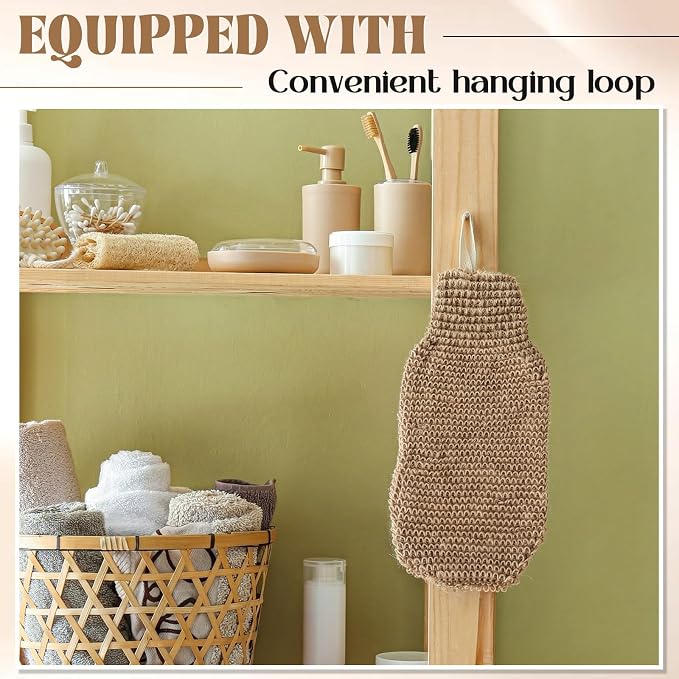 30 Pcs Exfoliating Shower Gloves Stretchable Jute Bath Mitts - Image 3