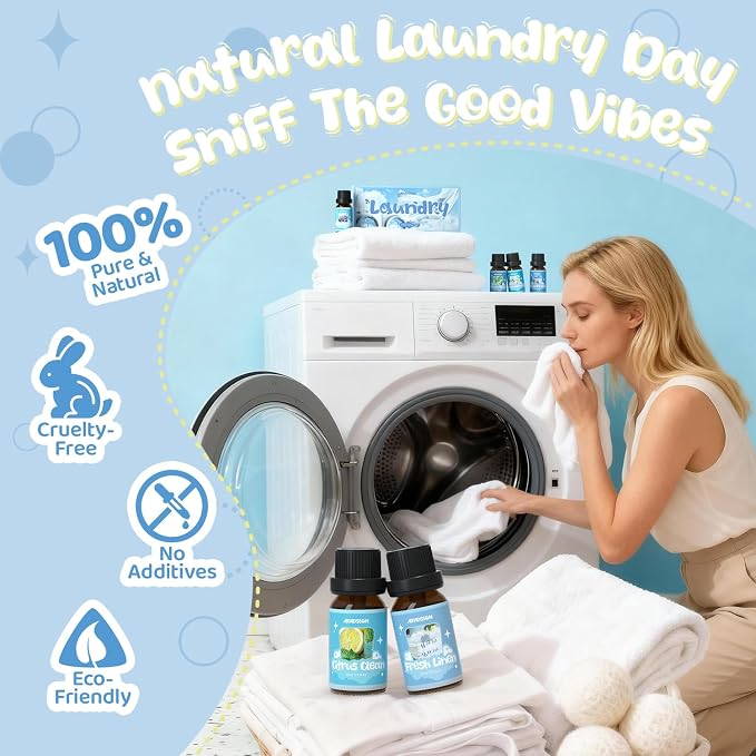 ARVIDSSON Laundry Collection Essential Oil Set, Natural Clean Essential Oils - Image 2