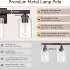 3-Light Bathroom Light Fixtures, Classic Wall Light Fixture - Image 5