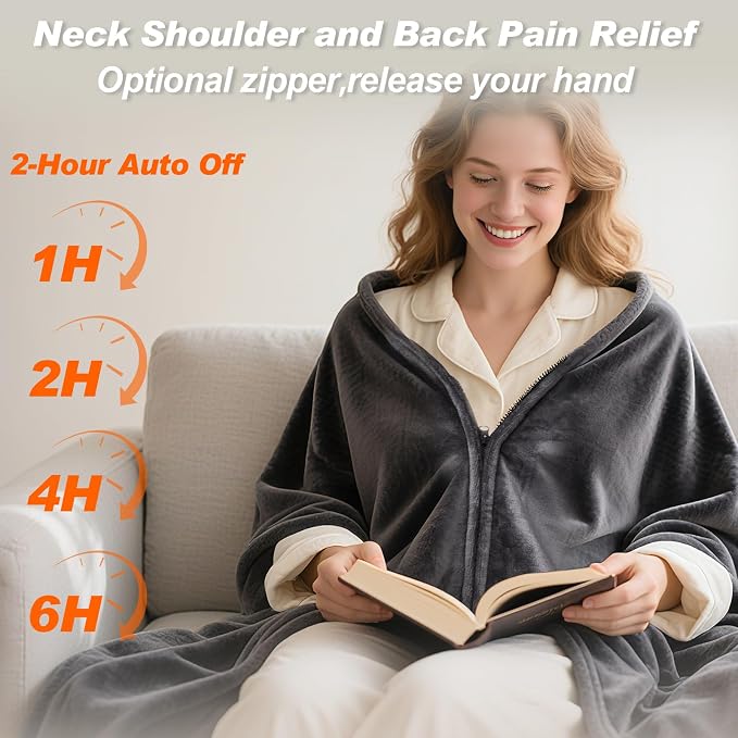 Extra Large Heating Pad for Back Pain Period Cramps Relief, King Size 59x27 - Image 3