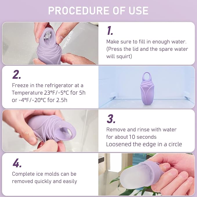 3 Pcs Facial Ice Roller Silicone Mold Reusable - Image 6
