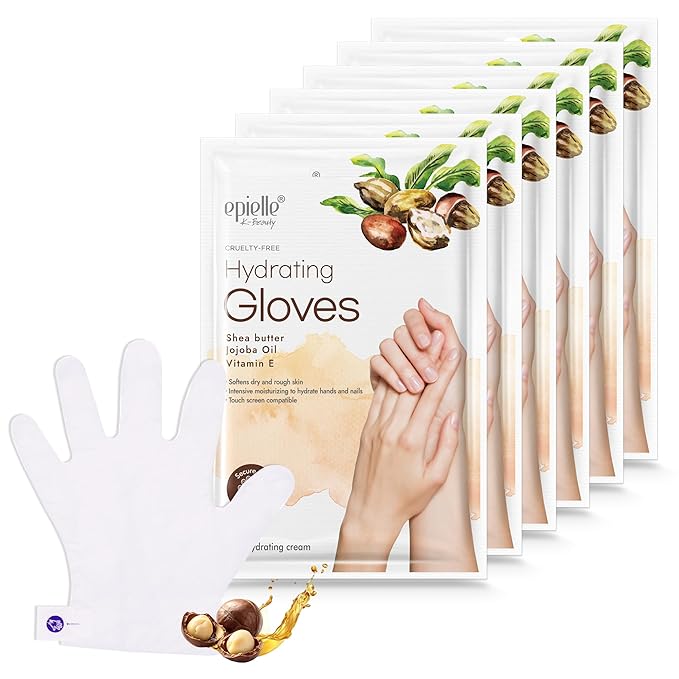 Epielle Hydrating Hand Mask 6 Pairs, Relieve and Soften by Epielle