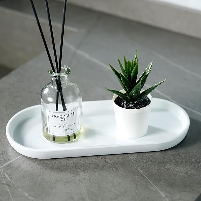 SheeChung Acrylic Vanity Tray Bathroom Storage Tray, 9.65 in x 4.5 in Catchall - Image 3