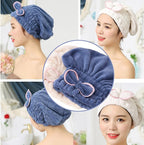 Jseng 2PC Microfiber Hair Drying Caps, Extrame Soft & Ultra Absorbent, Fast - Image 2