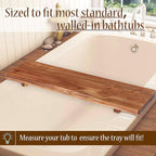 Premium Acacia Wood Bathtub Tray Caddy - Image 4