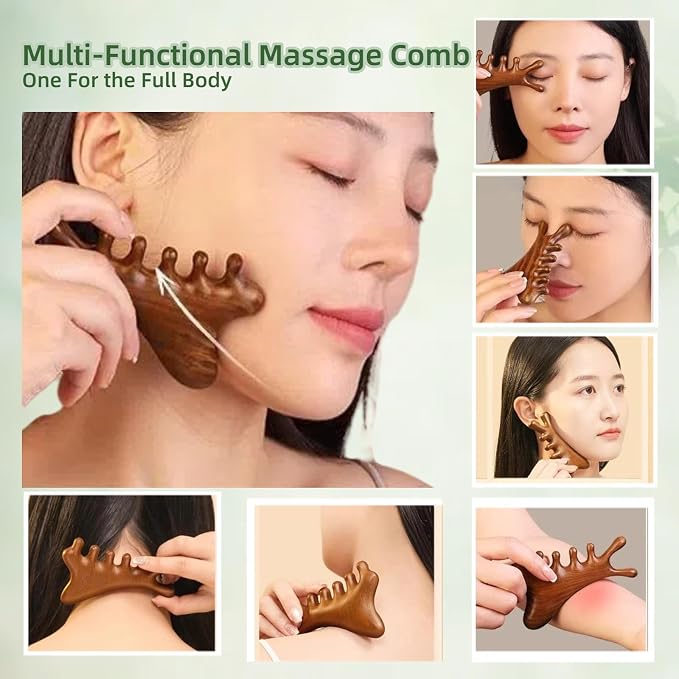 4-in-1 Sandalwood Gua Sha Tool - Image 4