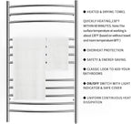HEATGENE Towel Warmer Wall Mount Electric Plug-in/Hardwired Heated Towel Rack - Image 3