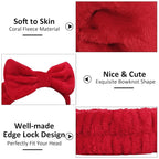 Ondder Spa Headband for Washing Face 8 Pack Red Skincare Headbands for Women - Image 2