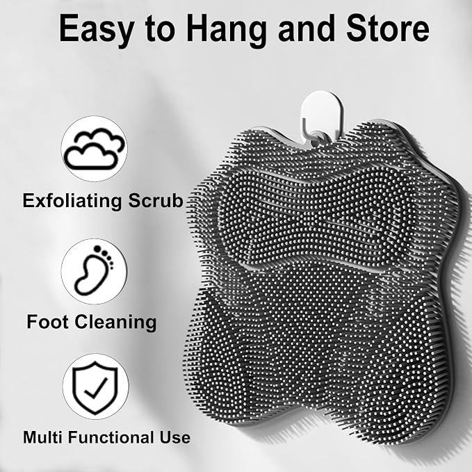 Shower Foot Scrubber, Shower Foot and Back Scrubber - Image 6