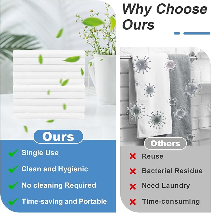 Disposable Hair Drying Towel 32"x16", Ultra Absorbent & Soft Disposable Body - Image 6