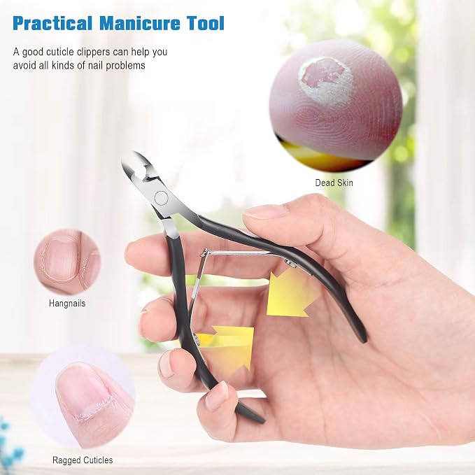 FERYES Cuticle Clipper Professional Manicure and Pedicure Cuticle Remover Tools - Image 4