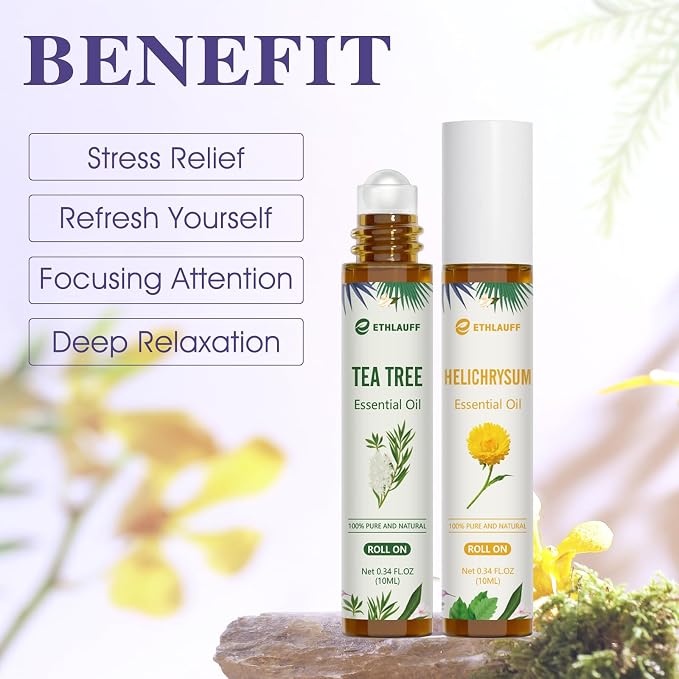 Essential Oil Roll On Set, Natural Aromatherapy Roll On, Relaxation Gift - Image 6
