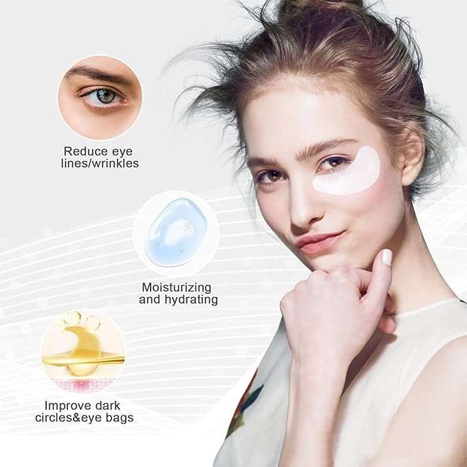 Permotary 30 Pairs Gel Collagen Eye Pads, Crystal Collagen Under Eye Mask - Image 3