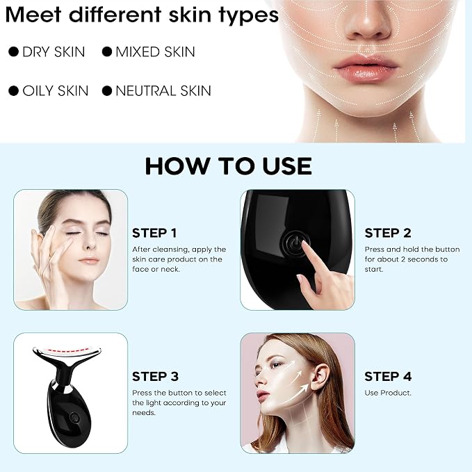 Suenohyu Facial Massager, Portable Face Neck Massager Wand - Image 2