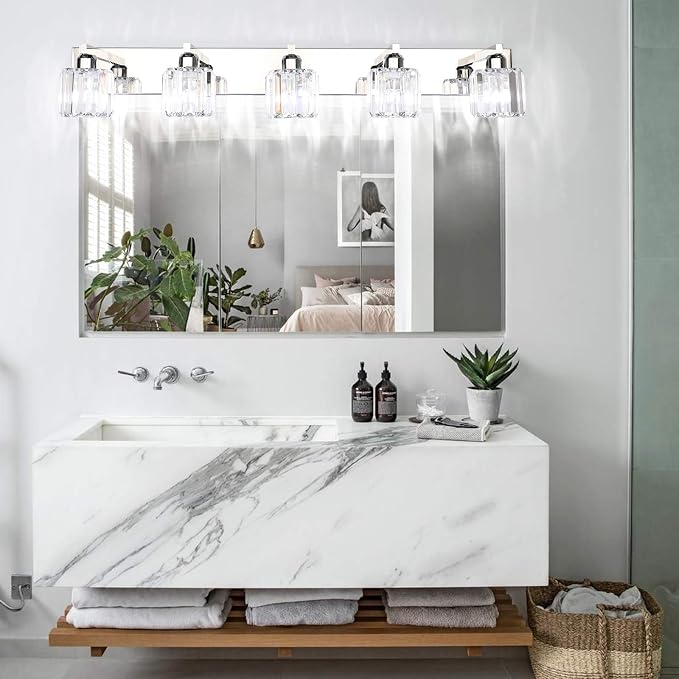 Aipsun Crystal Bathroom Vanity Light Stainless Steel Modern Vanity Light 5 - Image 4