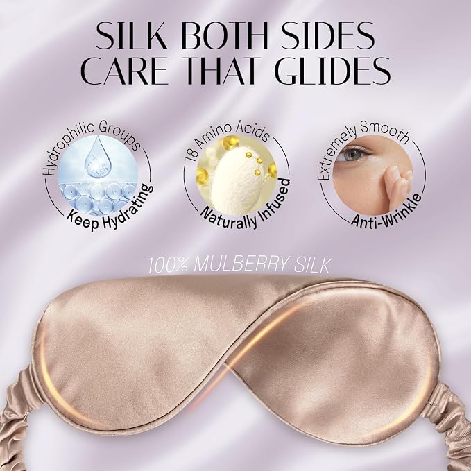 Silk Sleep Mask Eye Mask Blindfold - Image 5
