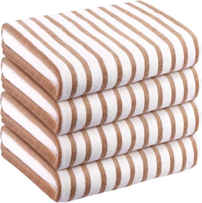 JML Beach Towels Set of 4, Microfiber Bath Towel by JML
