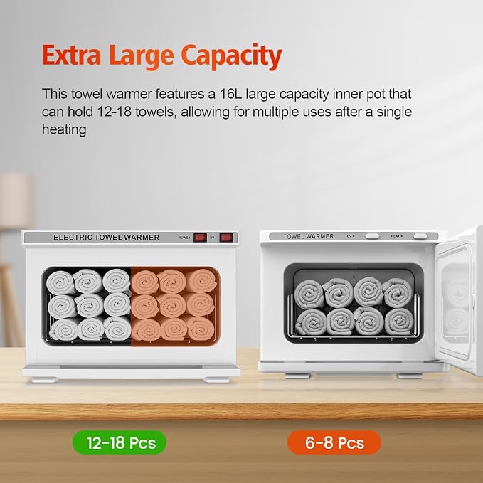 Towel Warmer Cabinet, 16L Professional Hot Towel Warmer Heating Use - Image 3