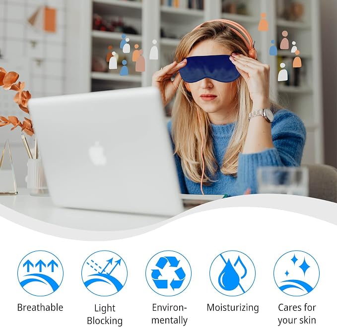 1 Pack Sleep Mask, Silk Eye Mask - Image 7