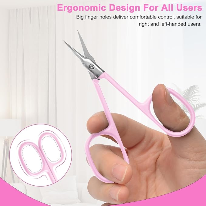 CGBE Cuticle Scissors Extra Fine Curved Blade, Super Slim Manicure Scissors - Image 4