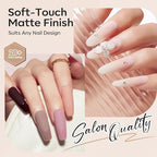 modelones 2PCS Matte Gel Top Coat Chrome Proof, Powder-Resistant No Wipe Velvet - Image 6