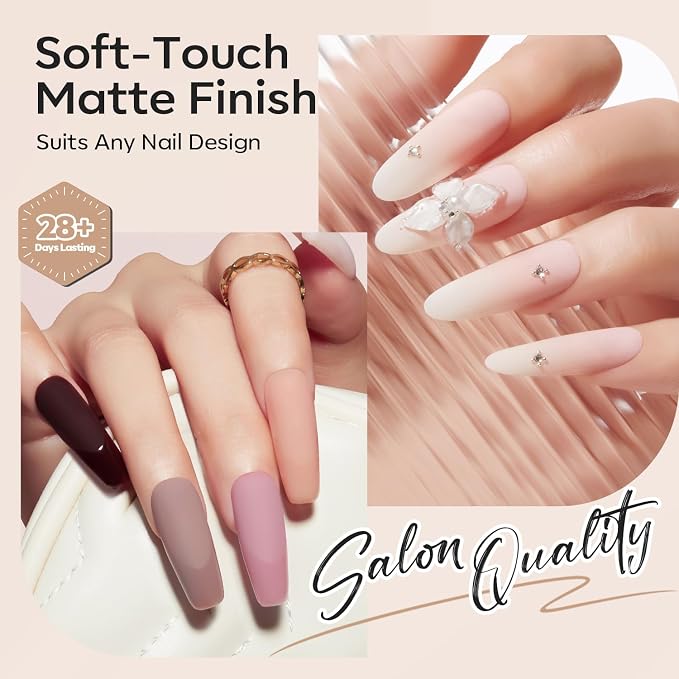 modelones 2PCS Matte Gel Top Coat Chrome Proof, Powder-Resistant No Wipe Velvet - Image 6