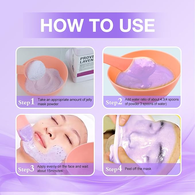 Jelly Mask for Facials Professional, Hydrating & Moisturizing Peel-Off Natural - Image 4